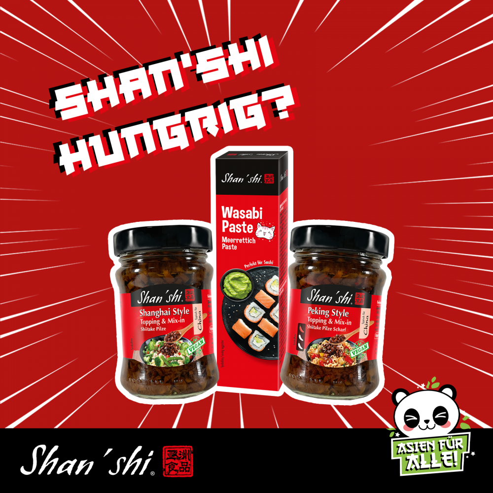 Bild von Shiitake Piluen im Glas und Wasabi Paste von Shan Shi